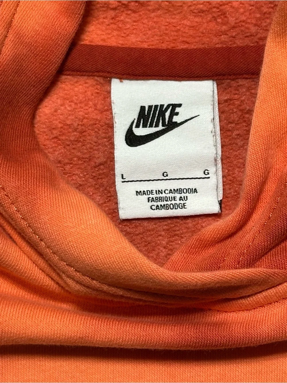 Nike Orange Tie-Dye Crewneck Hoodie